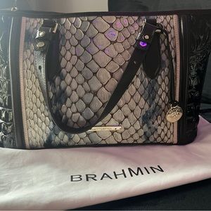 Brahmin Asher Glacier Carlisle Mediums Leather Tote